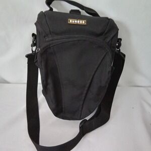 Sundog Black Nylon Padded Camera Holster Bag with Shoulder Strap and Belt Loop